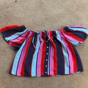 Striped Off-Shoulder Top